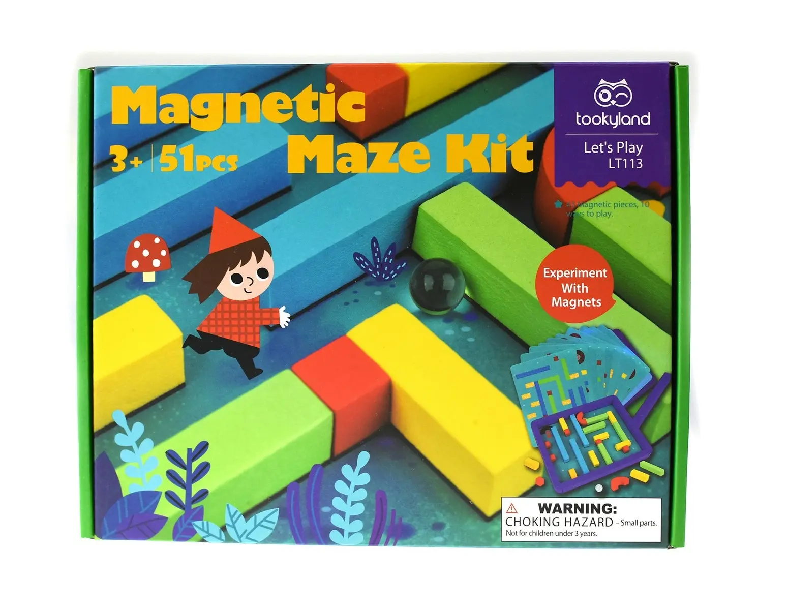 Tookyland Magnetic Maze Kit Puzzle Tabletop Kids/Children's Learning Game 3+