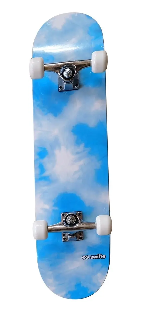 Swifte 31 X 7.5" Skateboard - Blue Tye Dye