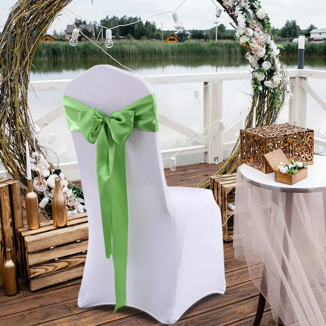 Traderight Group  20 Green Fabric Chair Sashes Covers Table Runner Wedding Party Event Decoration