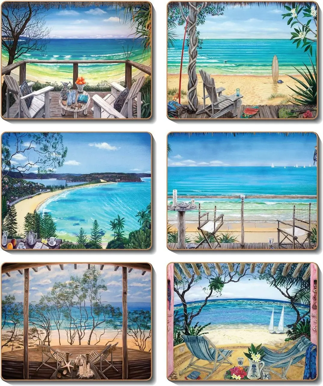 Cinnamon | Coastal Verandahs Placemats Set of 6