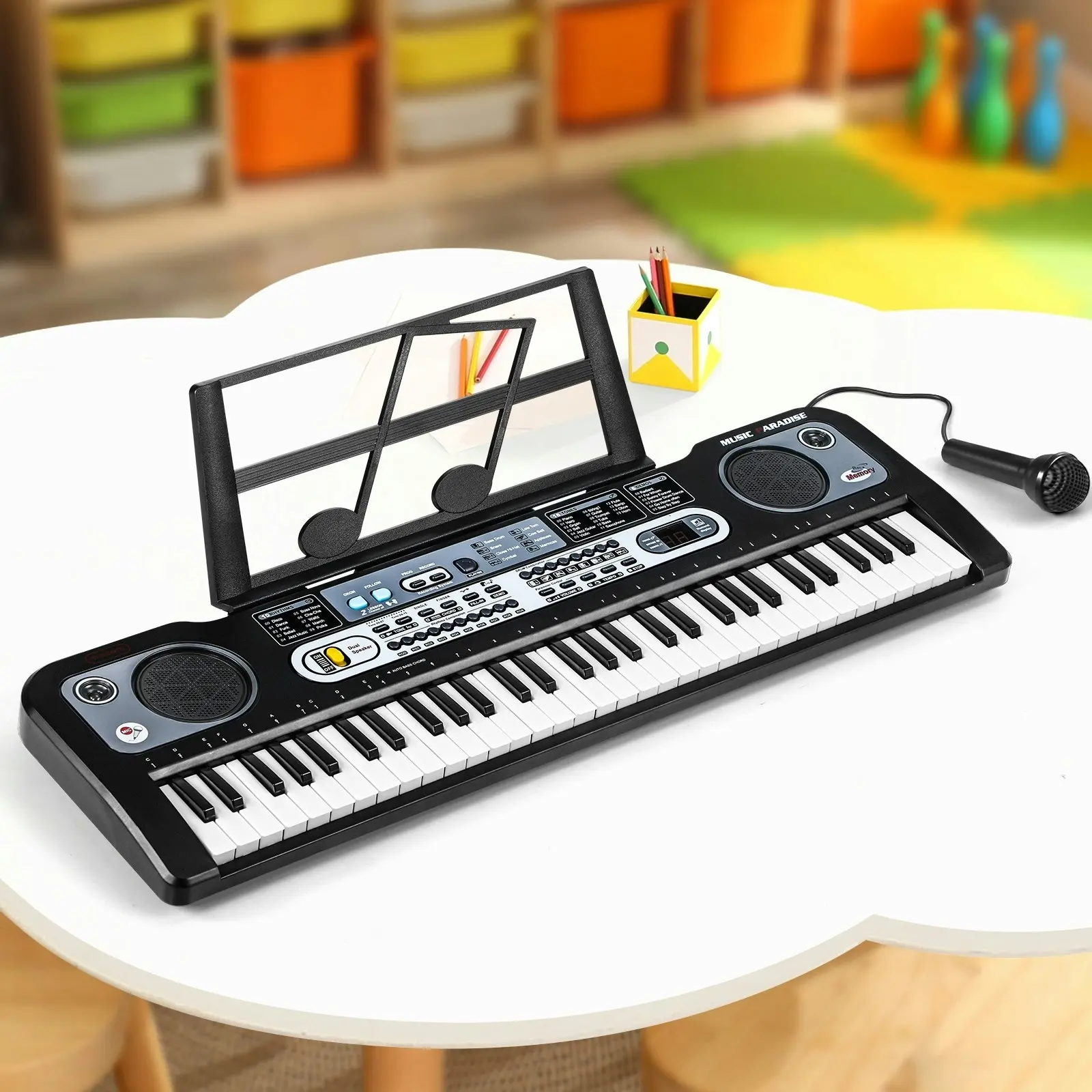 Mazam 61 Keys Piano Keyboard Electronic Musical Toy Gift w/ Microphone Holder