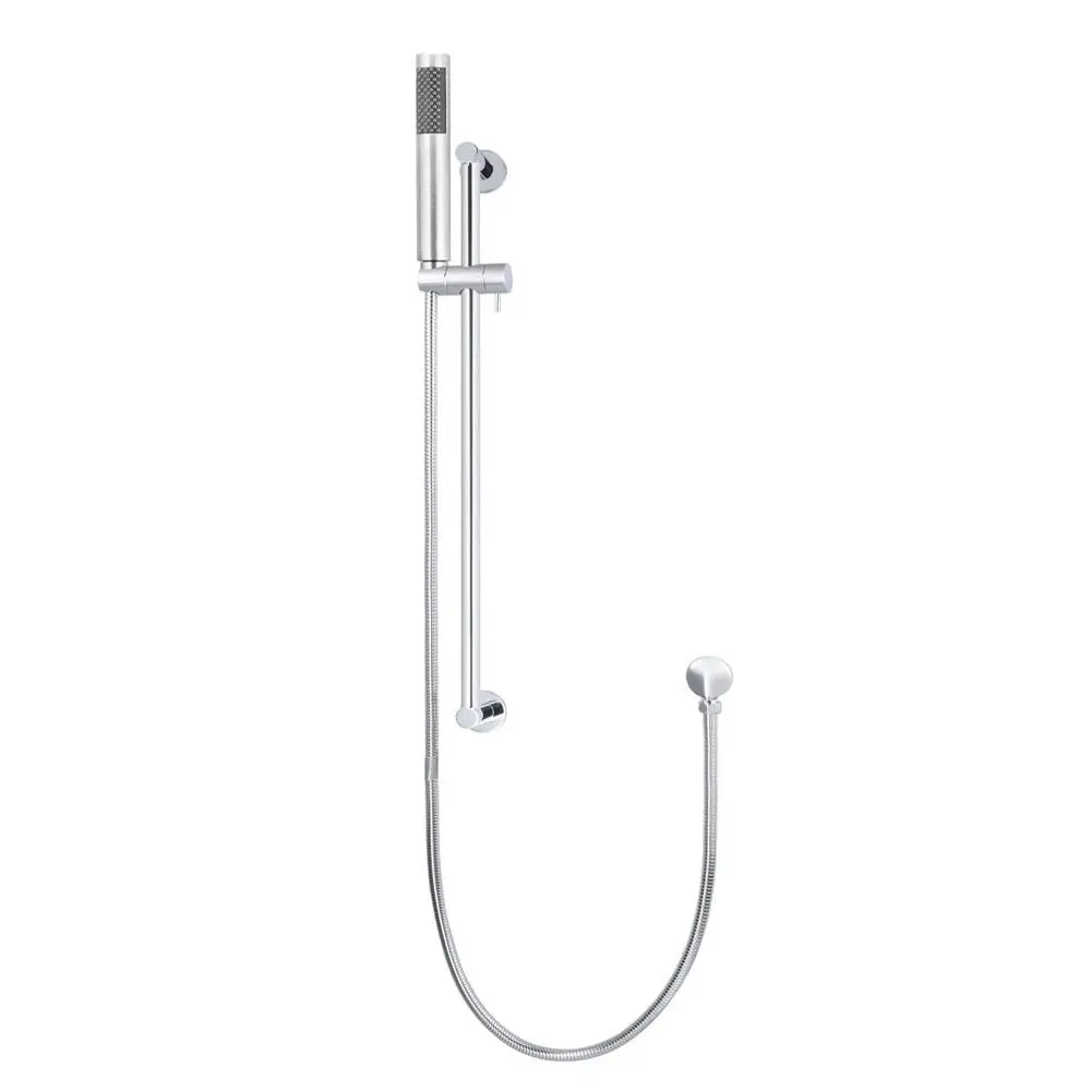 Meir Round Hand Shower on Rail Column Single Function Hand Shower Chrome MZ0402-R-C