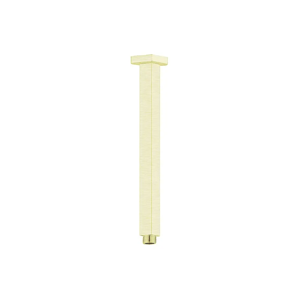 Nero Square Ceiling Arm 300mm Length Brushed Gold NR504300BG