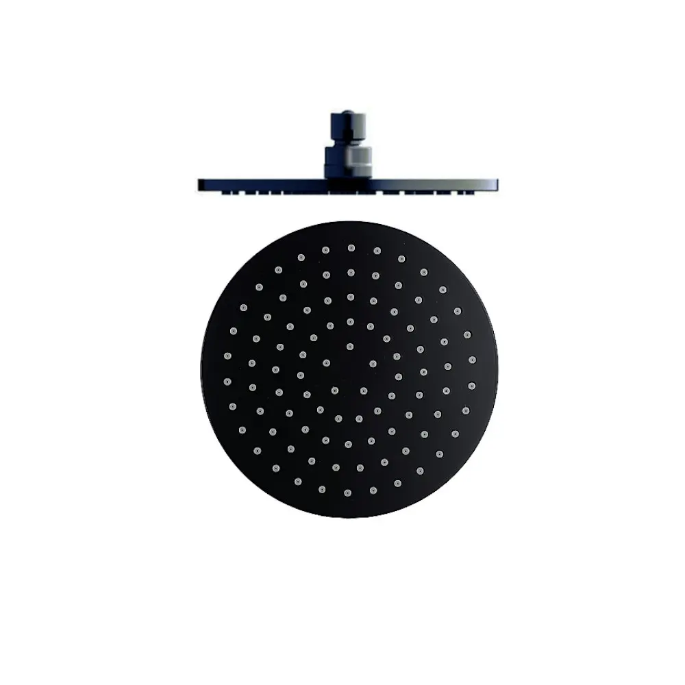 Nero 200mm Round Shower Head Matte Black NRROA0802MB