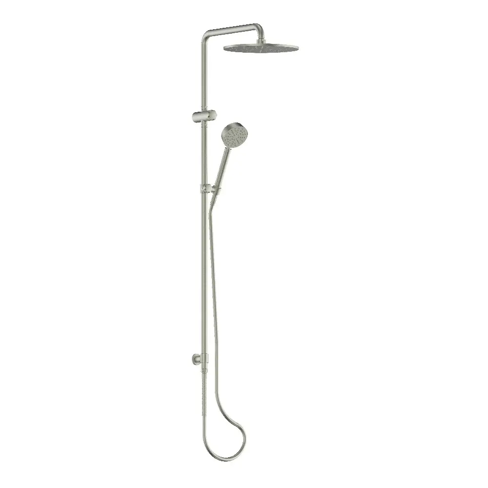 Greens Tesora Twin Rail Shower Brushed Nickel 213901