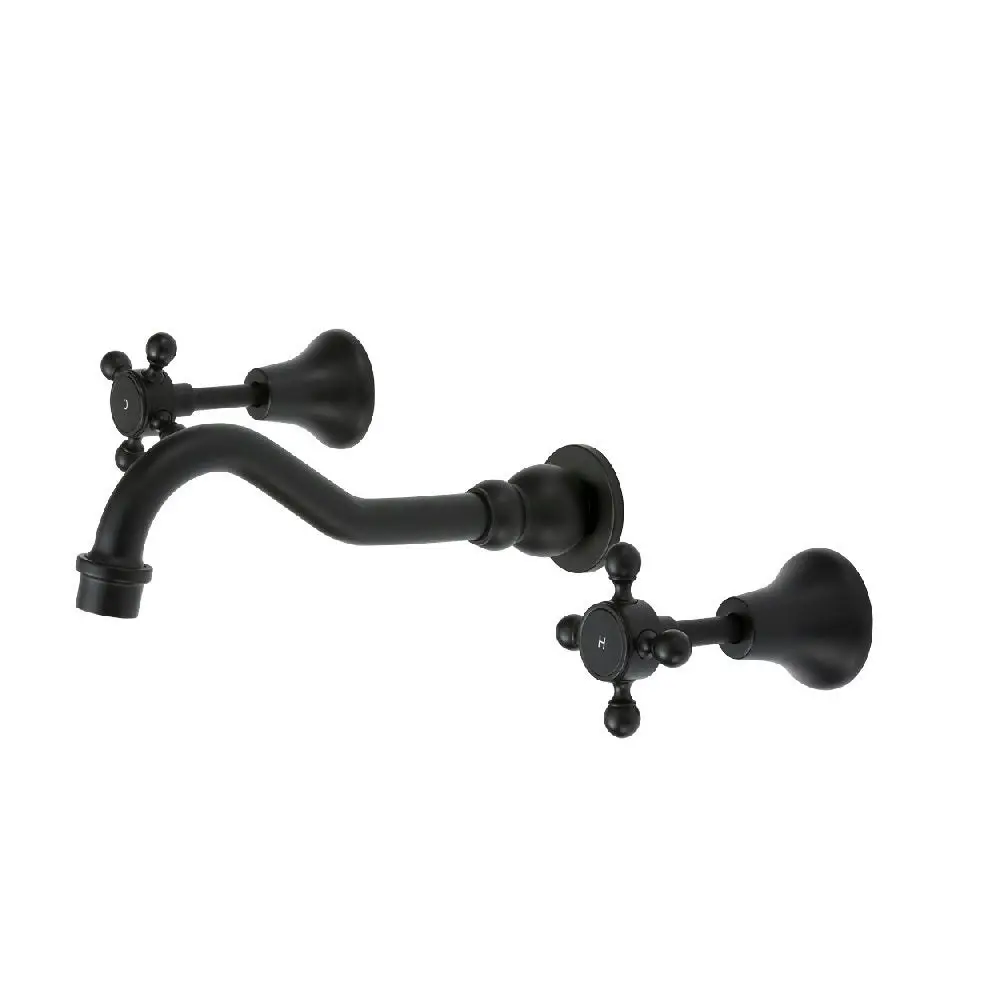 Fienza Lillian Shepherds Crook Bath Set Matte Black 336102BK