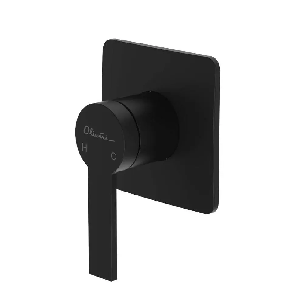 Oliveri Barcelona Wall Mixer Matte Black BA120516MB