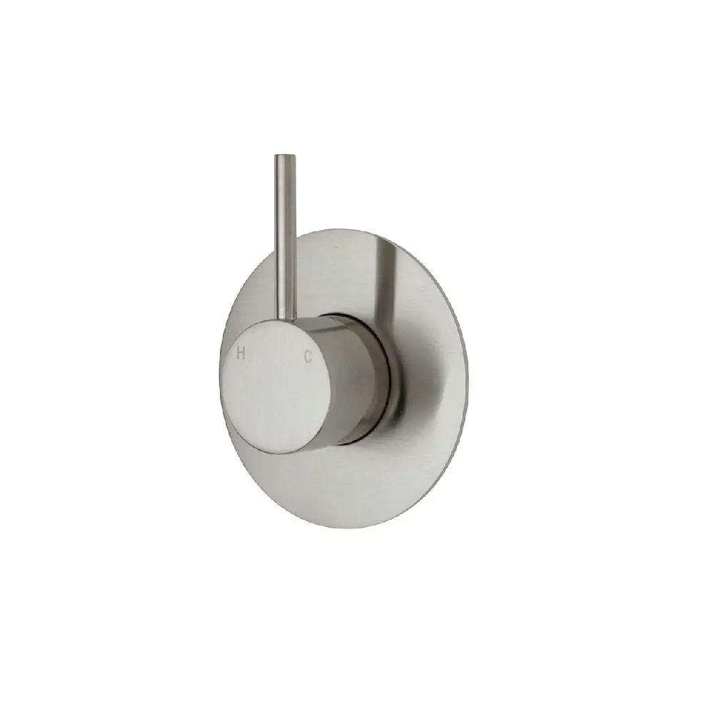 Fienza Kaya Up Wall Mixer Large Round Plate Brushed Nickel 228114BN-3