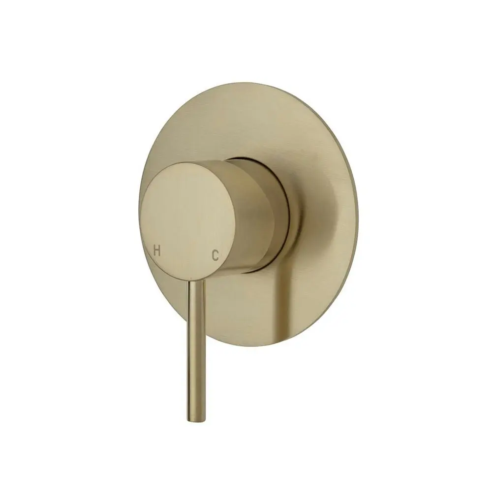 Fienza Kaya Wall Mixer Large Round Plate Urban Brass 228101UB-3