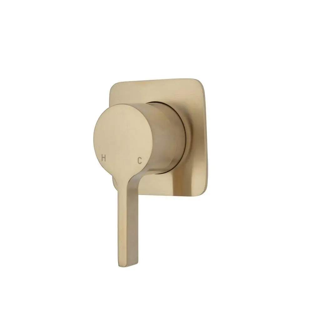 Fienza Sansa Wall Mixer Soft Square Plate Urban Brass 229101UB-2