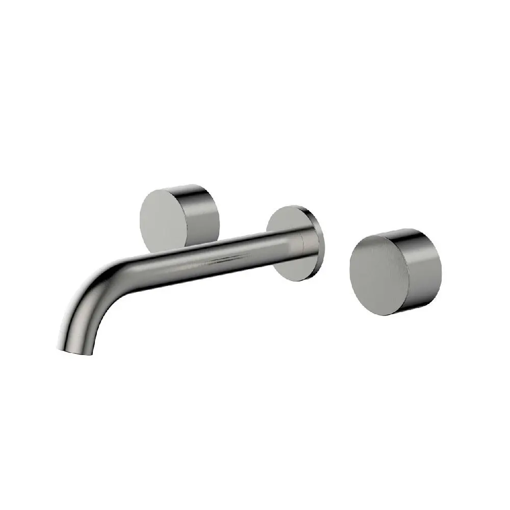 Fienza Kaya Wall Basin/ Bath Tap Set Brushed Nickel 338102BN