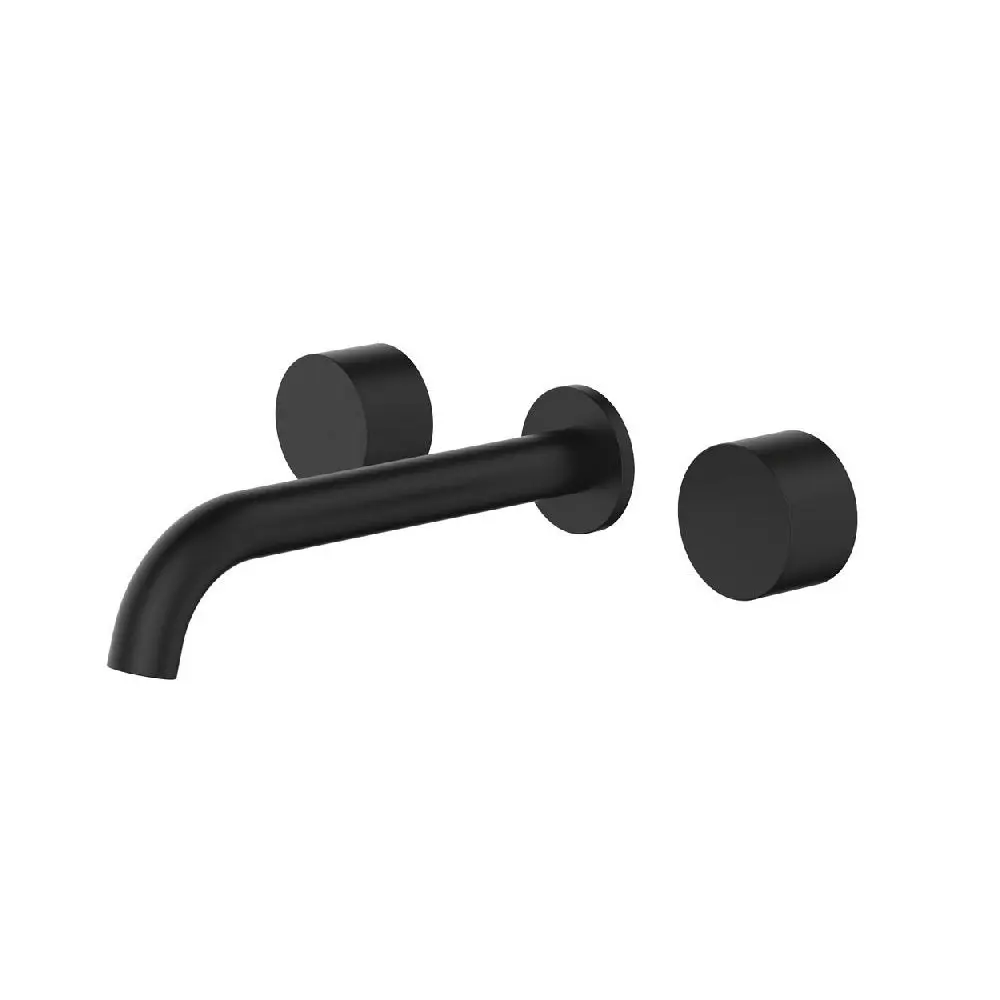 Fienza Kaya Wall Basin/ Bath Tap Set Matte Black 338102B