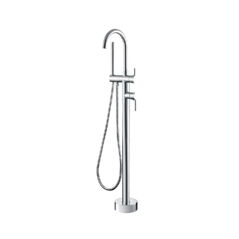 Fienza Isabella Floor Standing Bath Mixer and Shower Head Chrome 213113