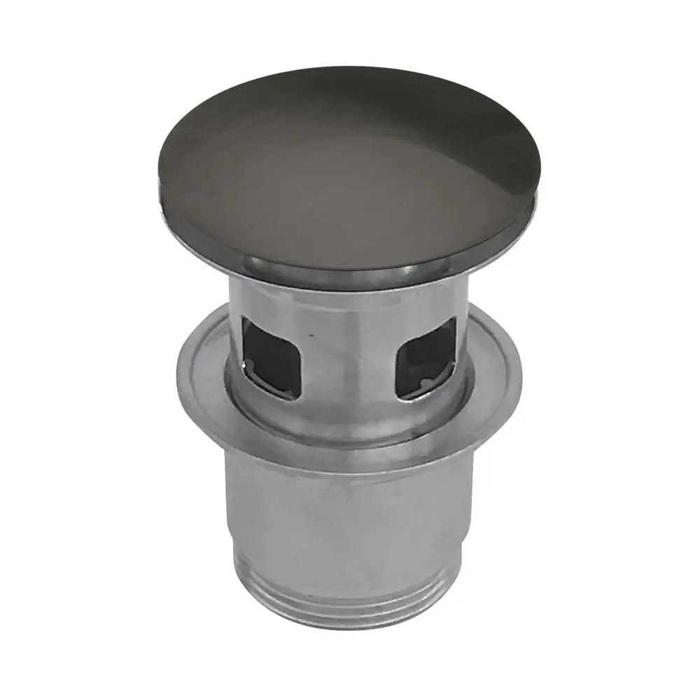 Fienza Pop up waste Dome Basin 32/40mm With or Without Overflow Gun Metal WAS71GE