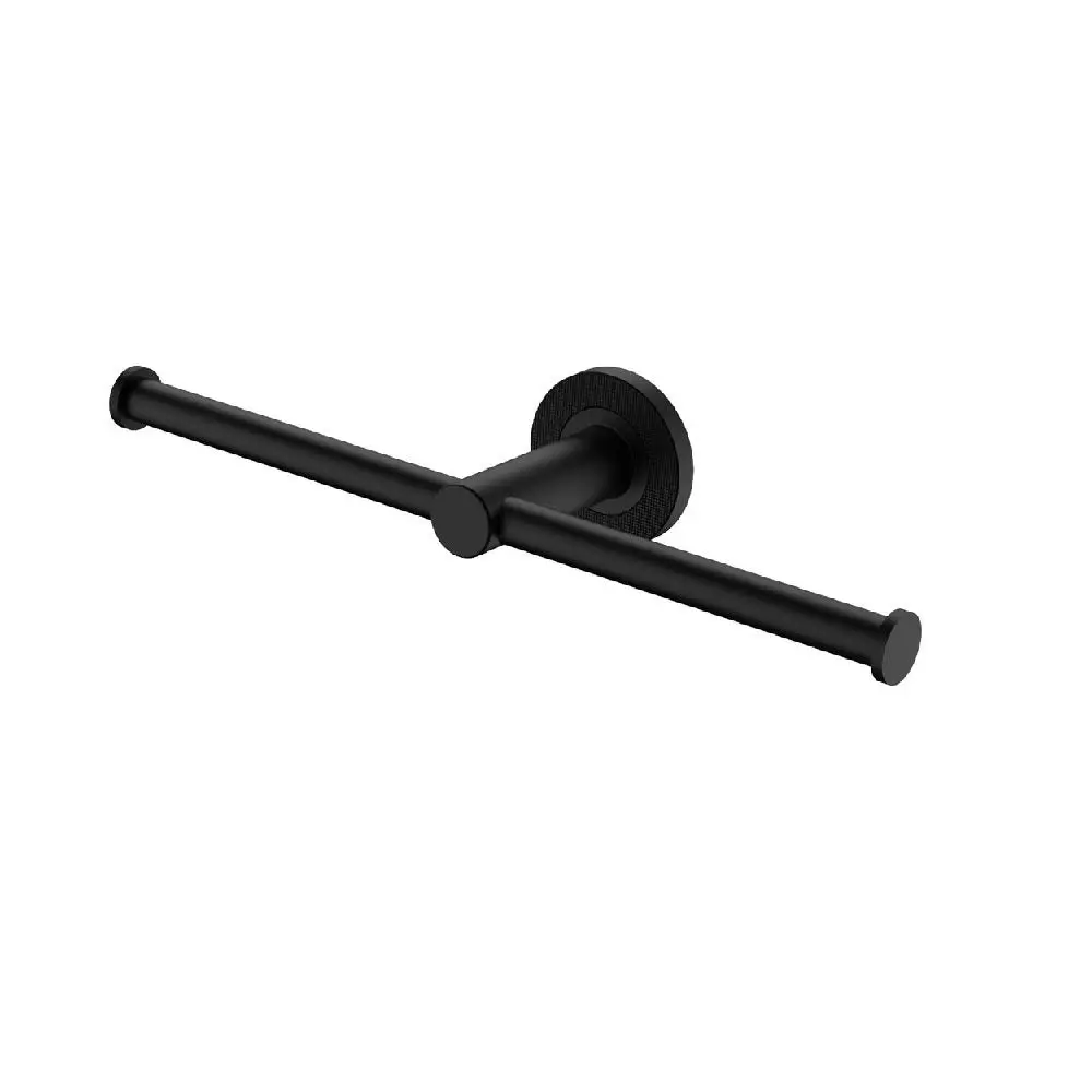 Fienza Axle Double Roll Holder Matte Black 83109MB