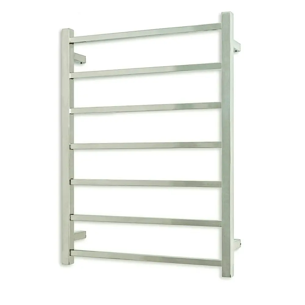 Radiant Polished 600 x 800mm Square Heated Towel Rail (Left Wiring) STR01LEFT