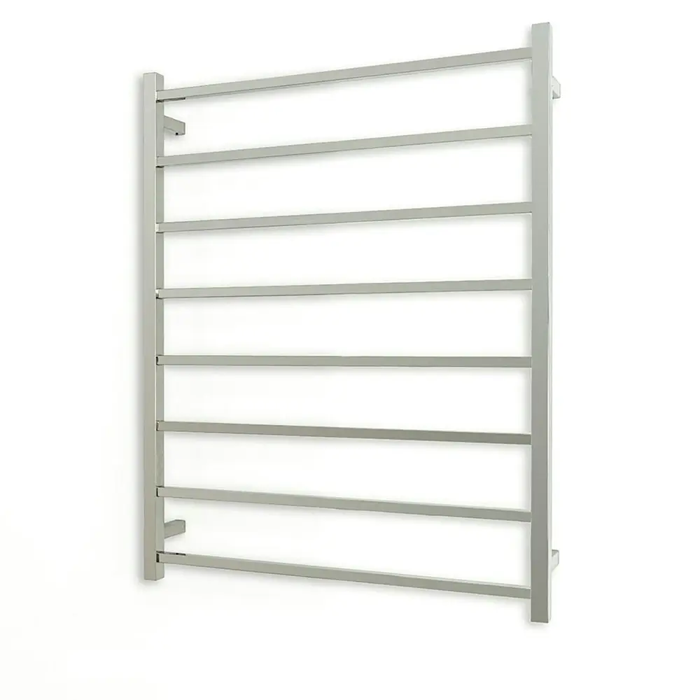 Radiant Polished 800 x 1000mm Square Heated Towel Rail (Left Wiring) STR05LEFT