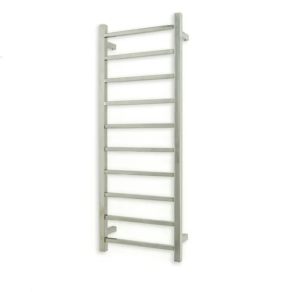 Radiant Polished 430 x 1100mm Square Heated Towel Rail (Left Wiring) STR430LEFT