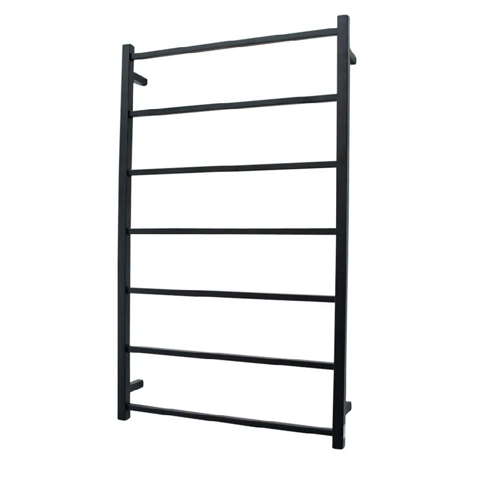 Radiant Matte Black 700 x 1130mm Square Non Heated Towel Rail BSLTR02