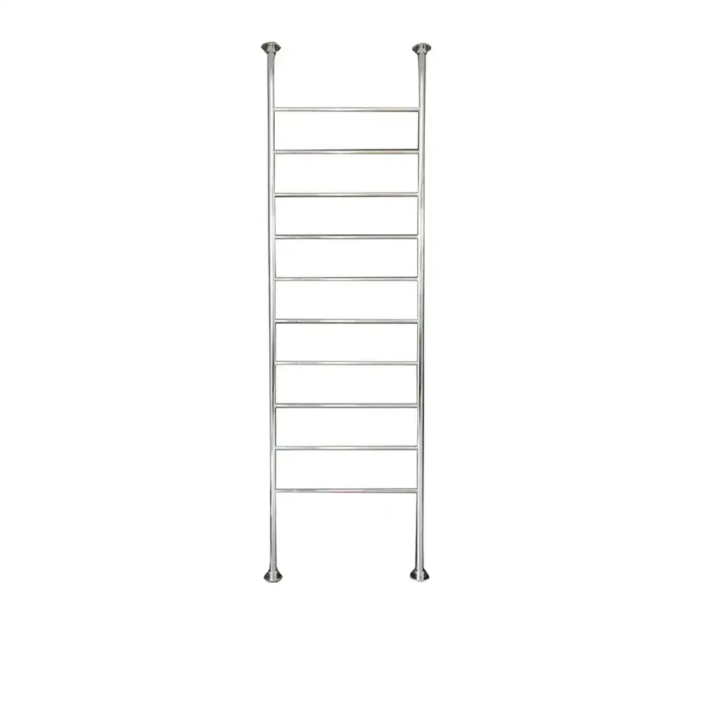 Radiant 700 x 2400mm Round Floor Ceiling Heated Towel Rail Polished FC-2400X700