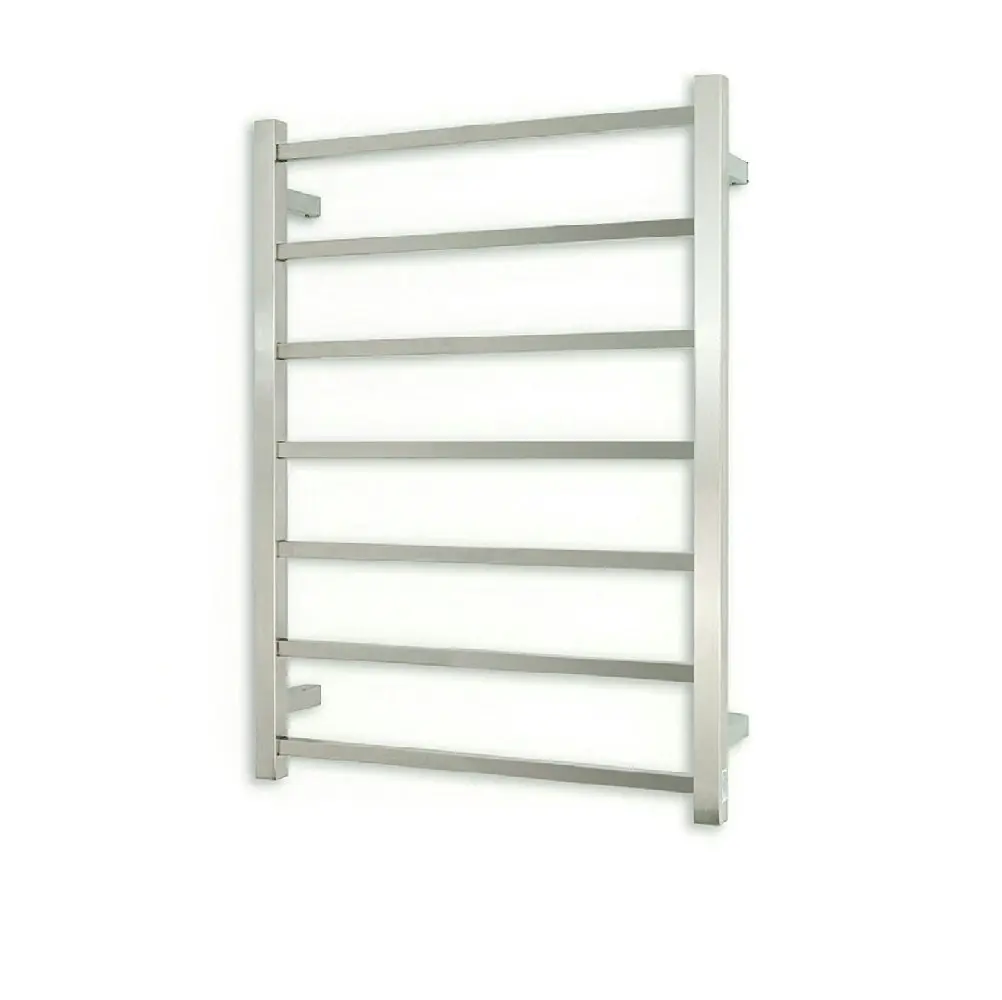 Radiant Brushed 600 x 800mm Square Heated Towel Rail (Left Wiring) BRU-STR01LEFT