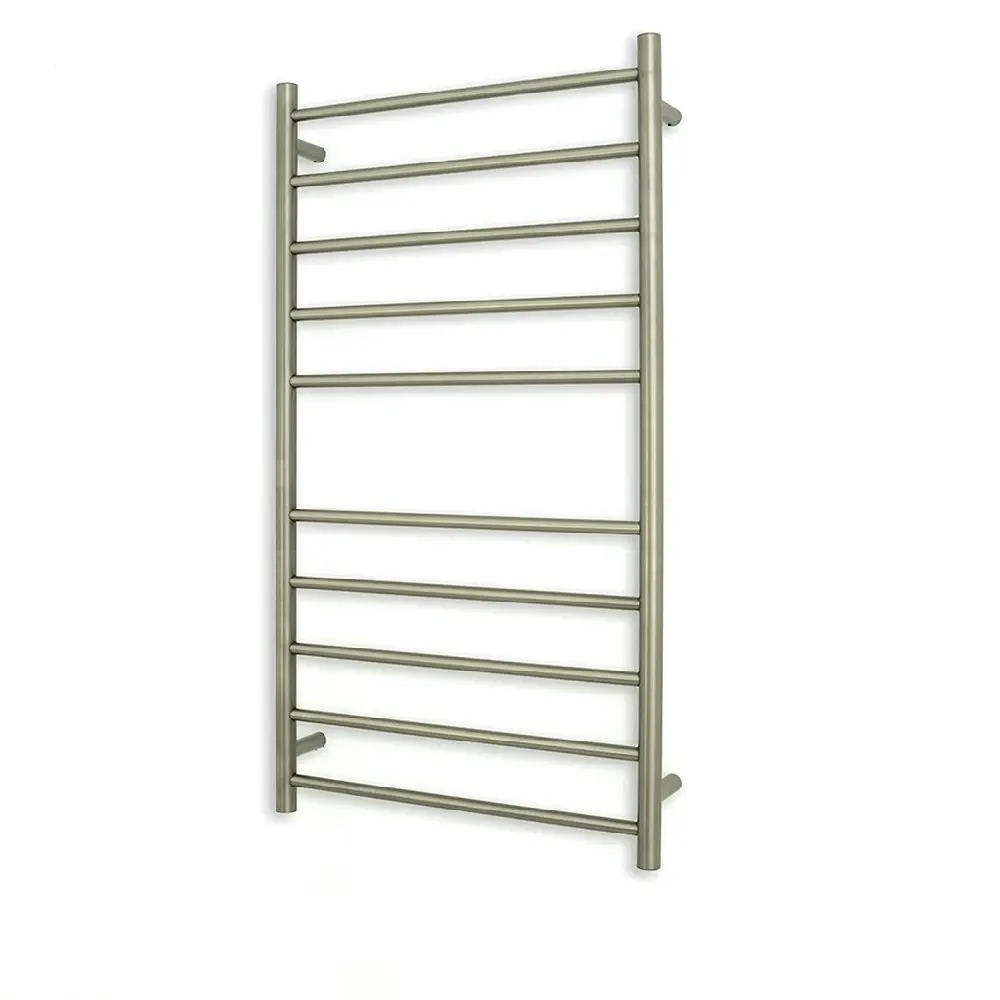 Radiant Gun Metal Grey 600 x 1100mm Round Heated Towel Rail (Left Wiring) GMG-RTR02LEFT