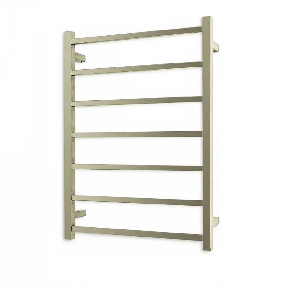 Radiant Brushed Nickel 600 x 800mm Square Heated Towel Rail (Left Wiring) BN-STR01LEFT