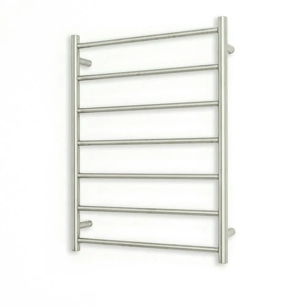 Radiant Low Voltage Matt Black 600 x 800mm Round Heated Towel Rail (Left Wiring) 12V-BRU-RTR01LEFT