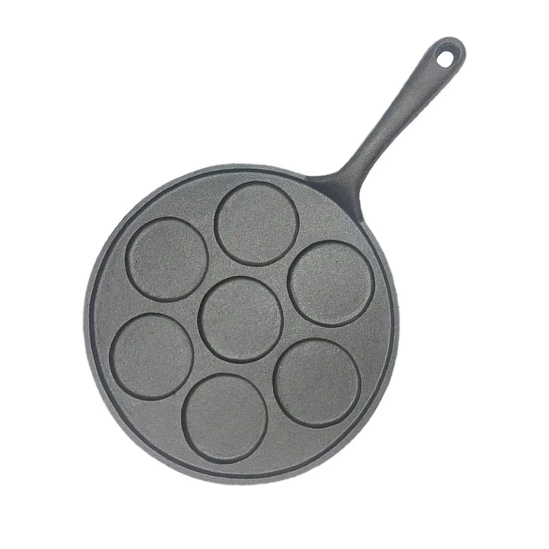 Soga 23cm Cast Iron Takoyaki Fry Pan Octopus Balls Maker 7 Hole Cavities Grill Mold