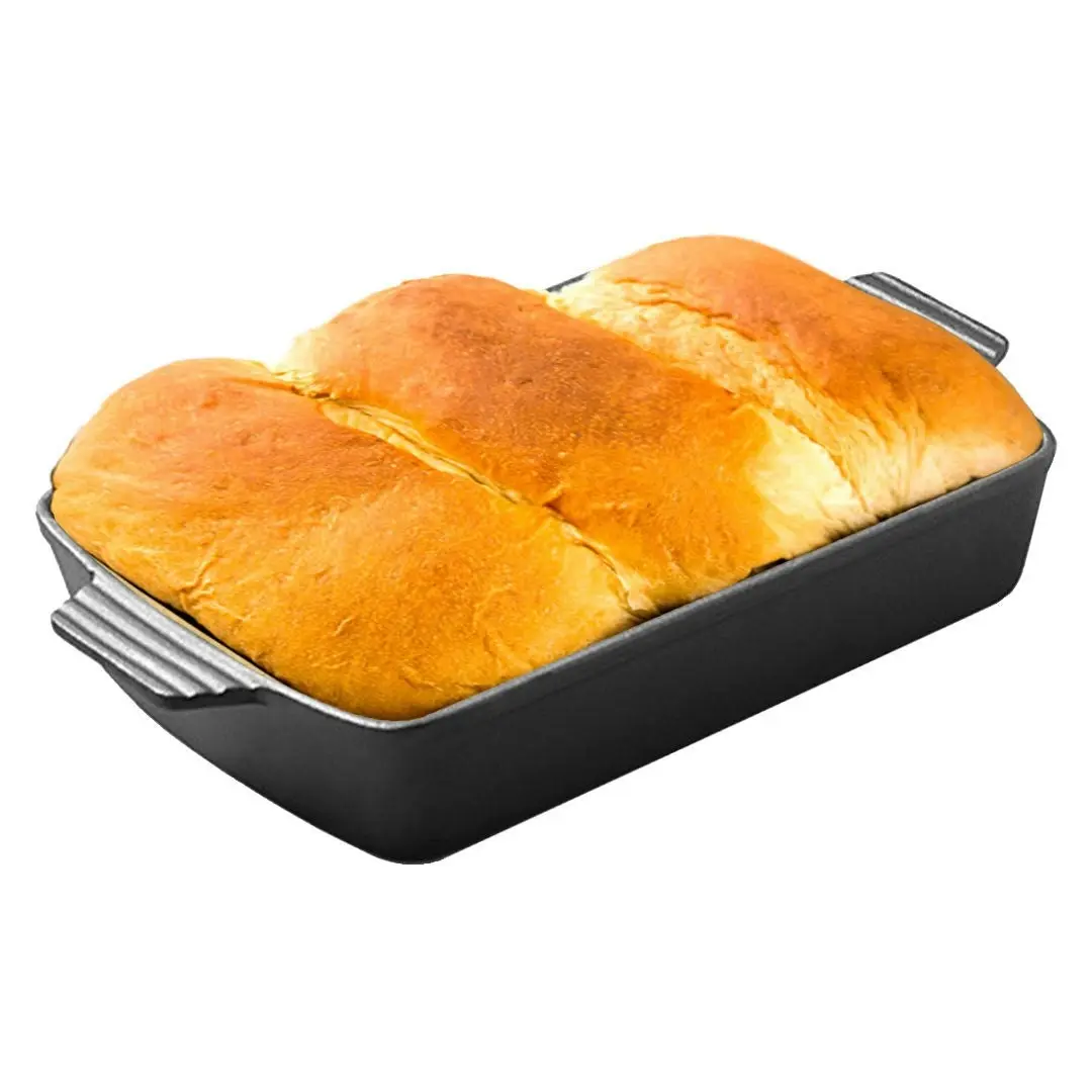 Soga 38cm Cast Iron Rectangle Bread Cake Baking Dish Lasagna Roasting Pan