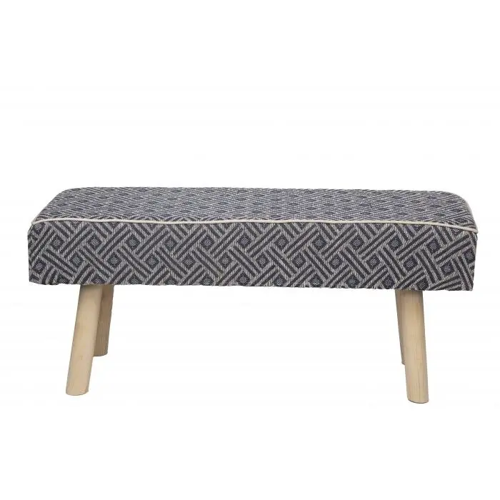 Ava Upholstered Bench Set  BLACK Type 1