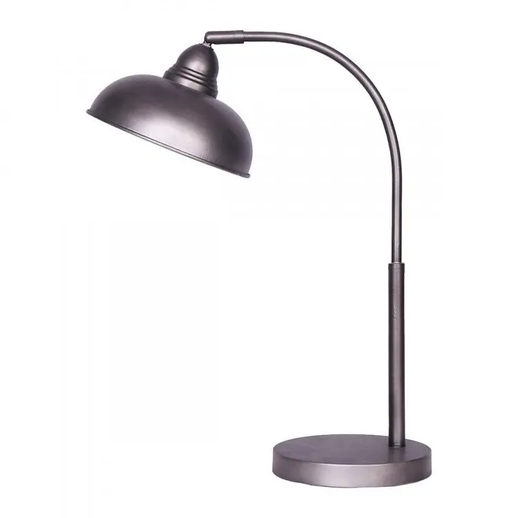 Sarantino Metal Desk Lamp In Dark Grey Finish