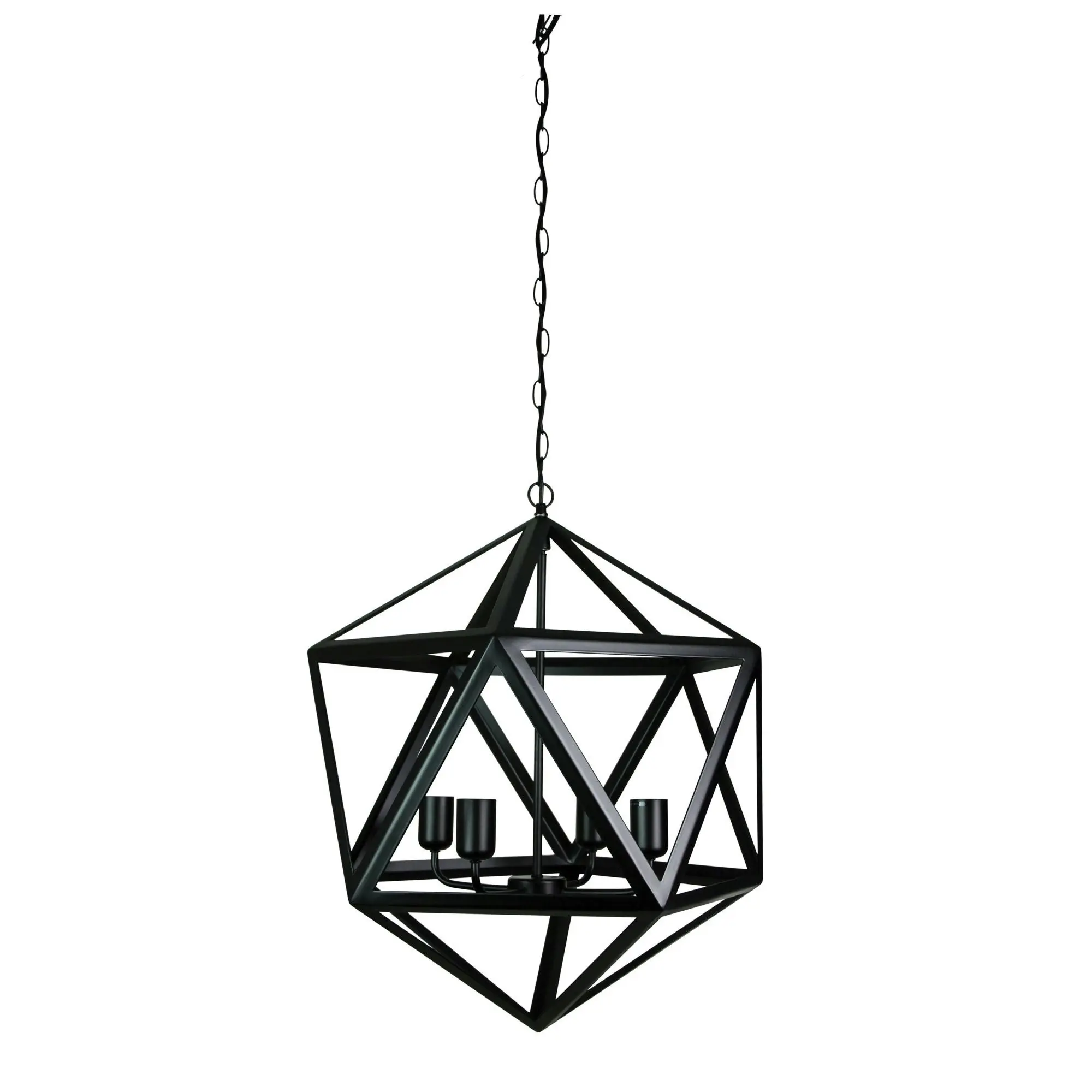 GEO 4 Geometric 4-light Pendant Matt Black