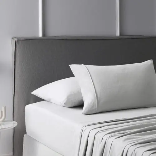 Accessorize Light Grey Cotton Flannelette Sheet Set