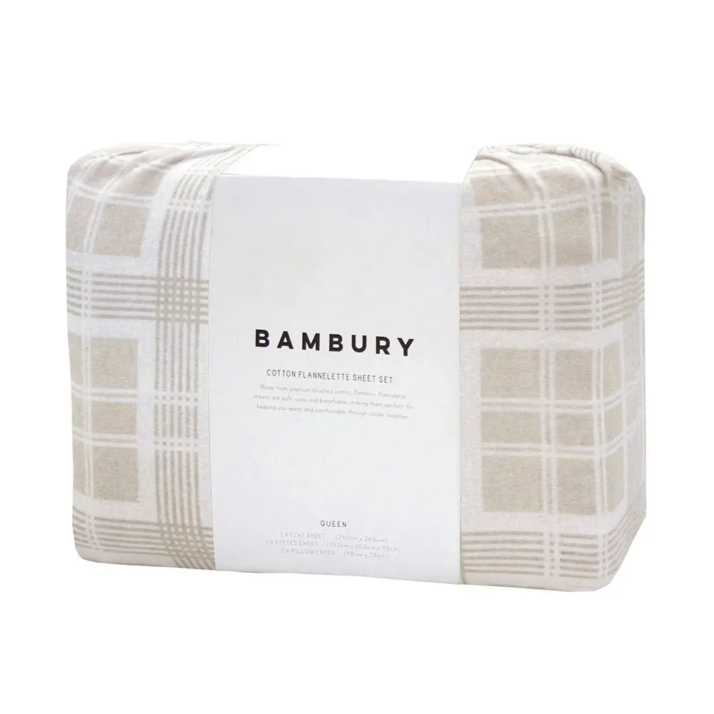 Bambury Enid Flannelette Sheet Set