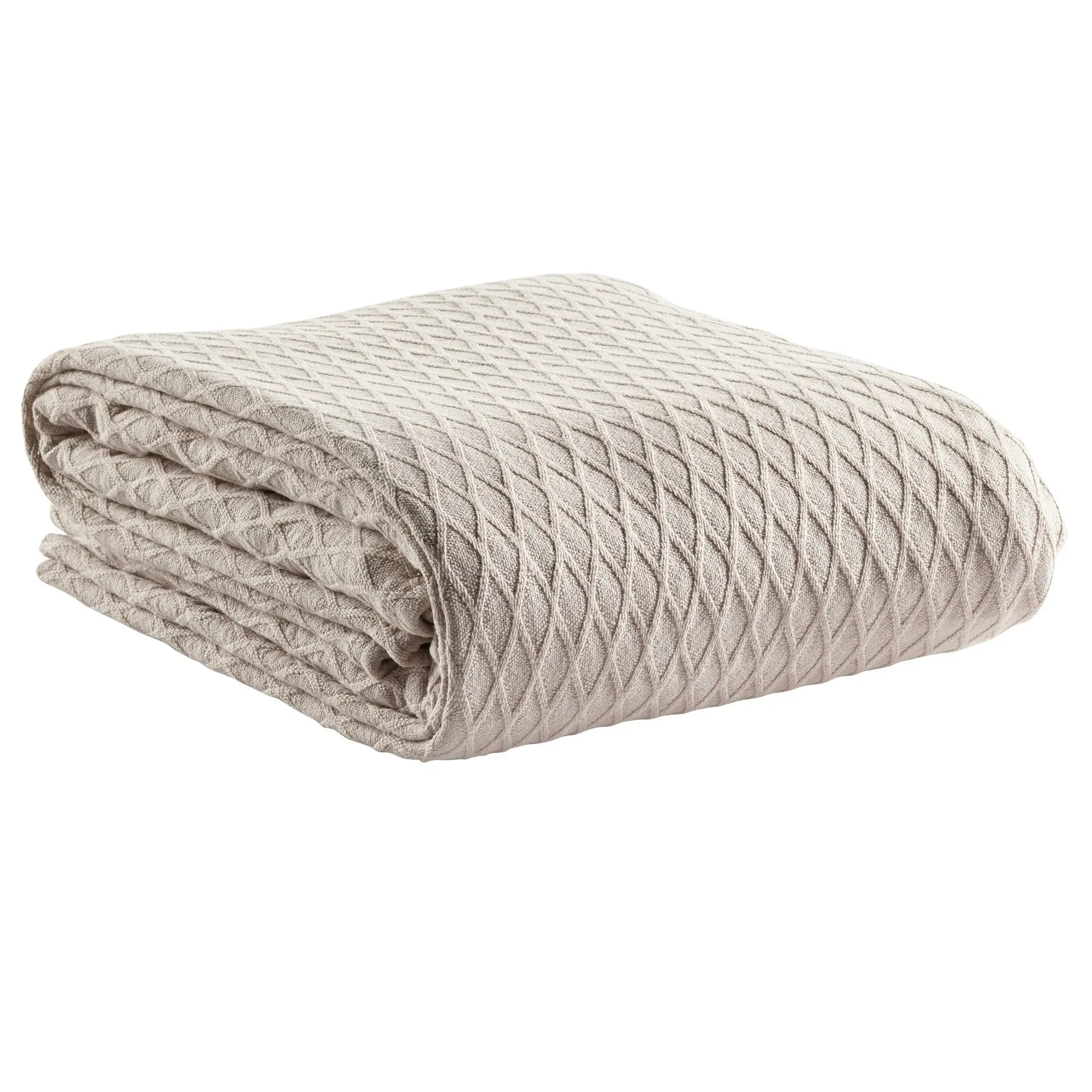 Bianca GOSFORD COTTON BLANKET Stone