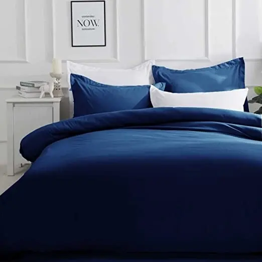 Luxton Pure Soft Quilt Cover Set - Navy Colour