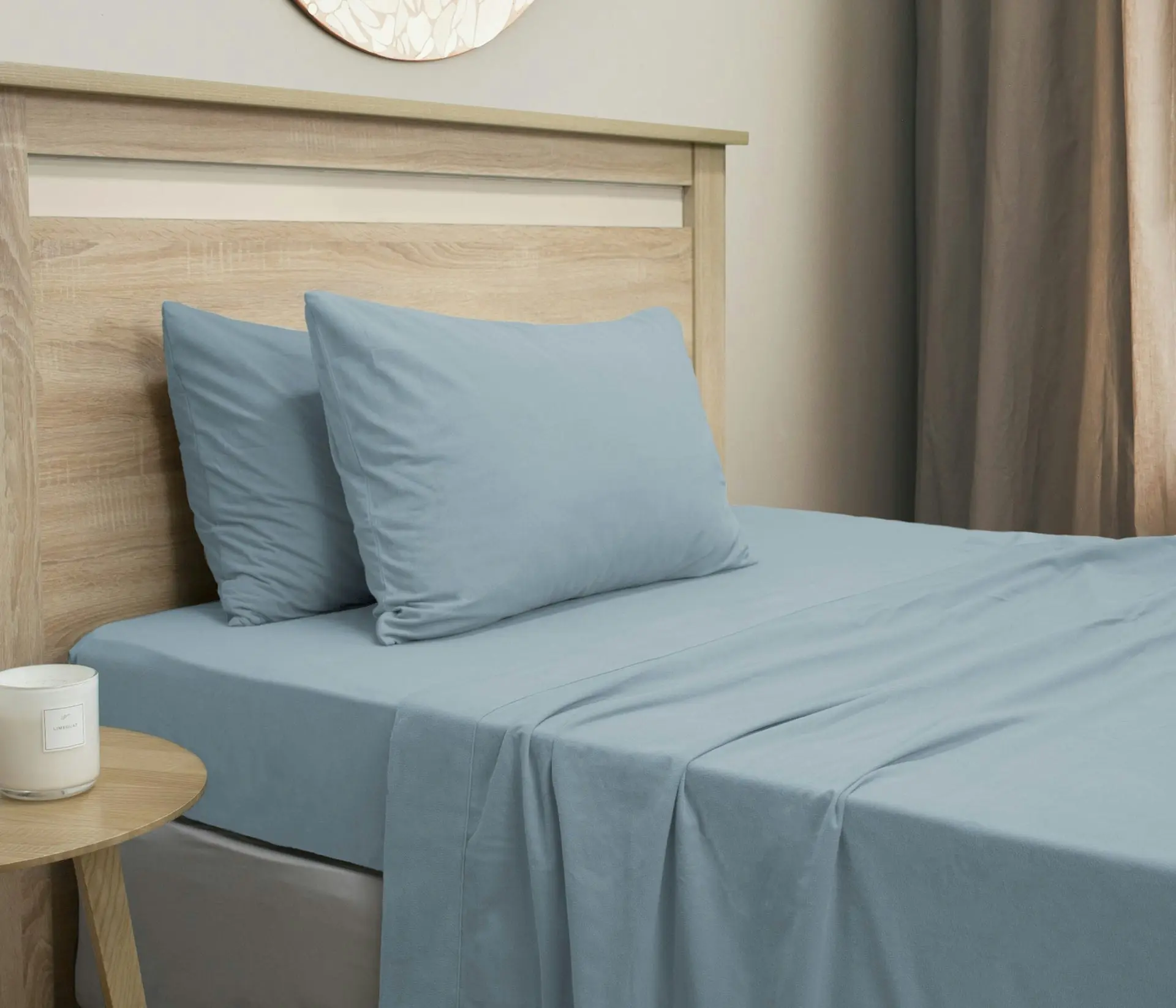 ARDOR BOUDIOR "Micro Flannel" SHEET SET - BLUE