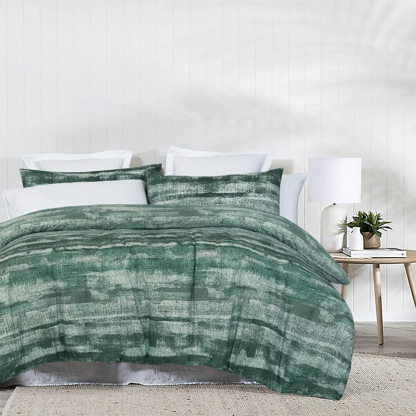 Amsons Pure Cotton Quilt Cover Set - Eden Sage