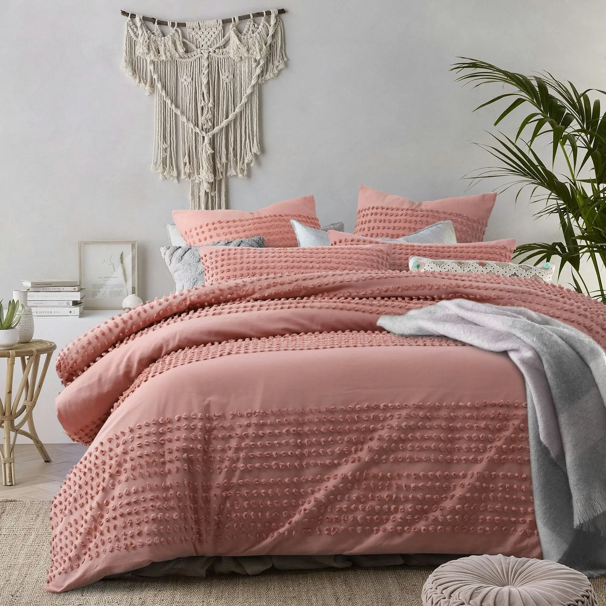 Vintage Design BLUSH Betty Cotton Quilt Cover Set