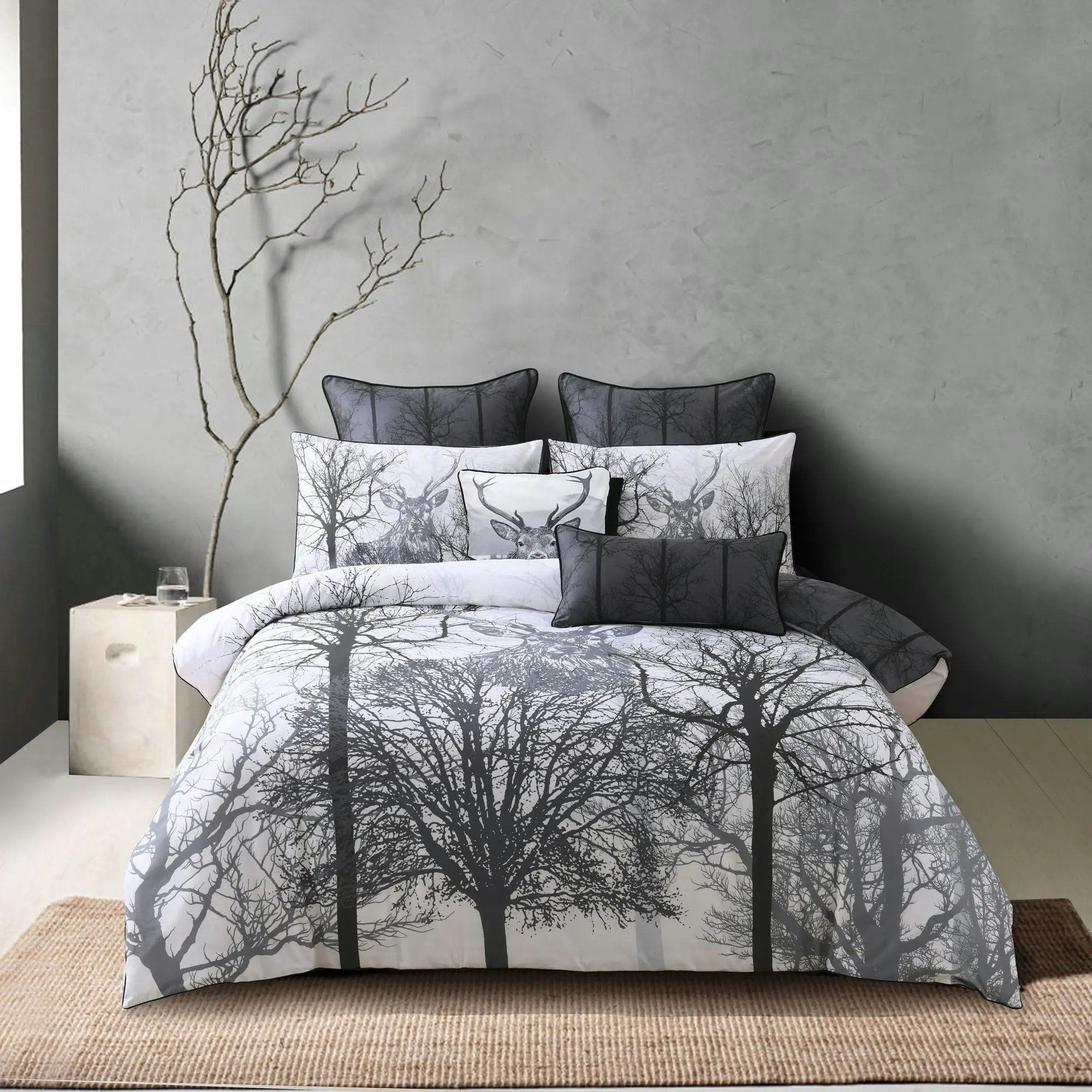 Bianca Bedding BUCK QUILT COVER SET GREY