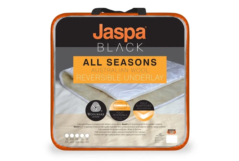 Jaspa Black All Seasons Reversible Wool Underlay