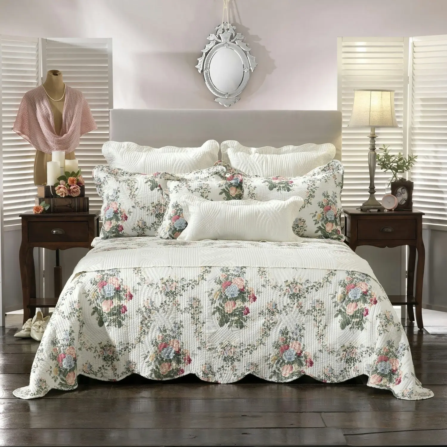 Bianca Bedding ROSEDALE BEDSPREAD SET GREEN