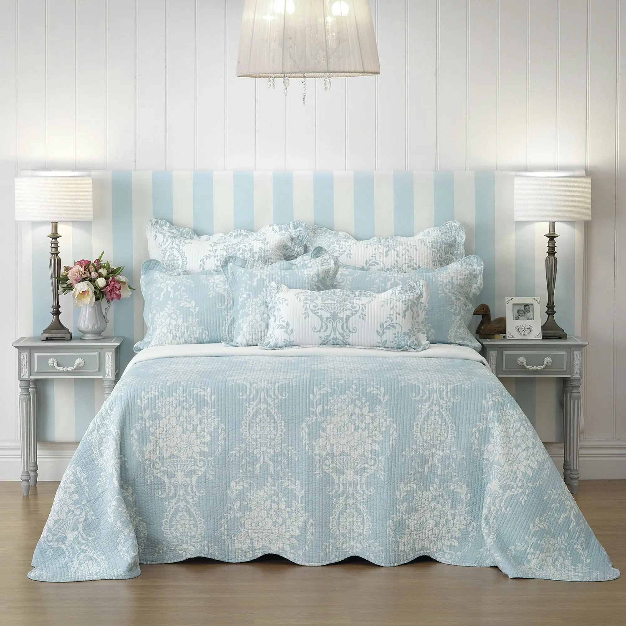 Bianca Bedding FLORENCE BEDSPREAD SET BLUE