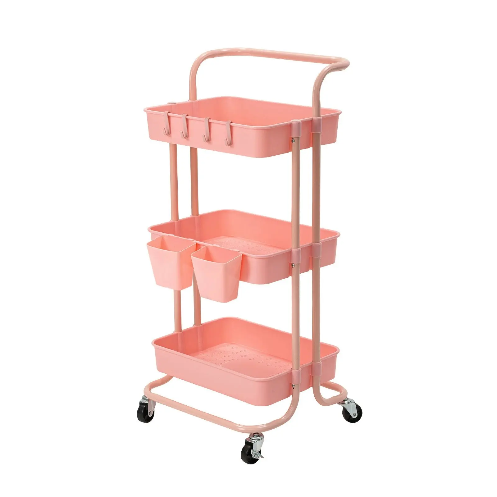 Trolley Cart Storage 3 Tier - PINK