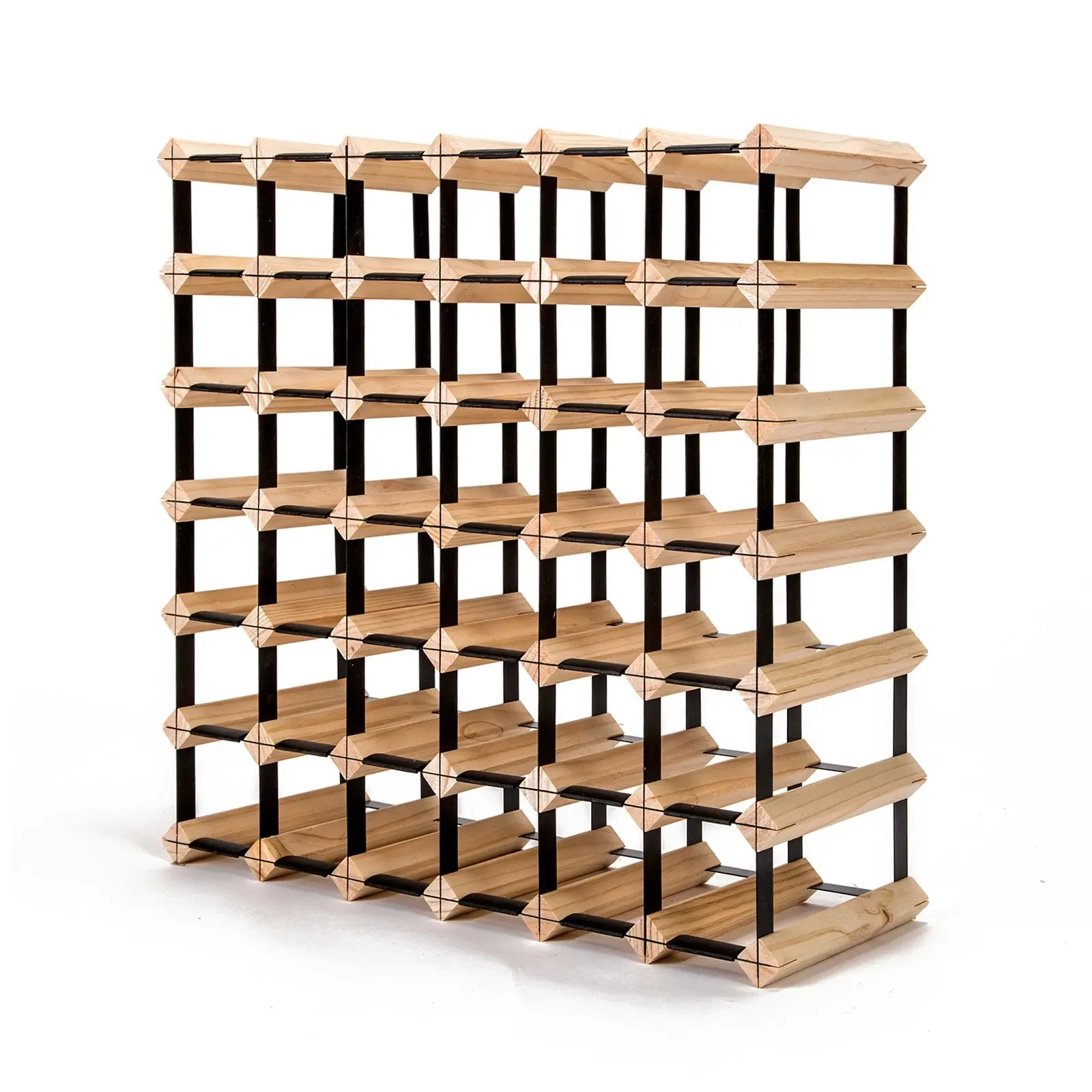 42 Bottle Timber Wine Rack