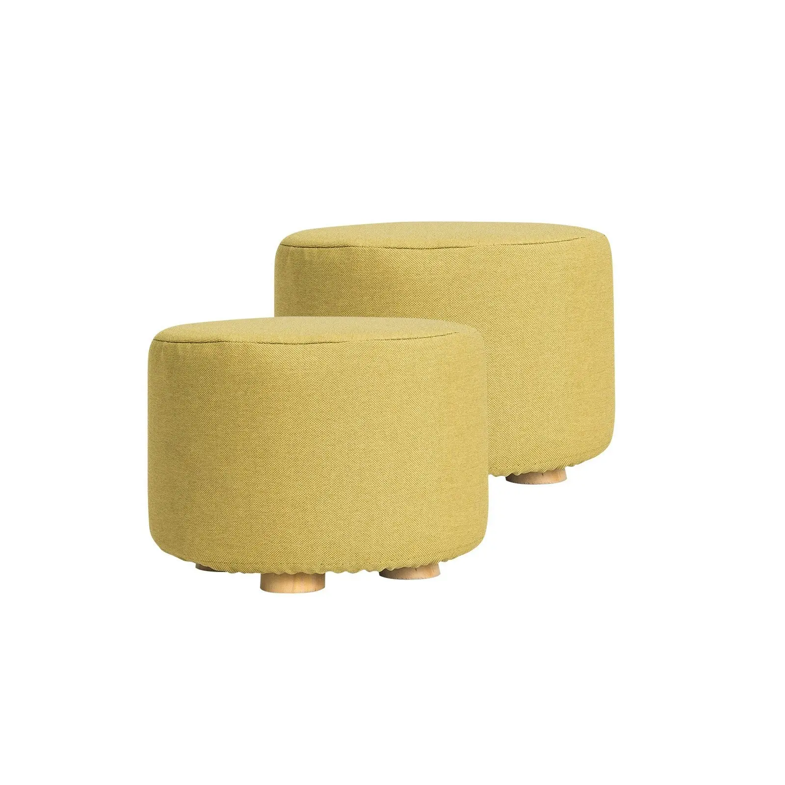 2X Round Foot Stool - MUSTARD YELLOW