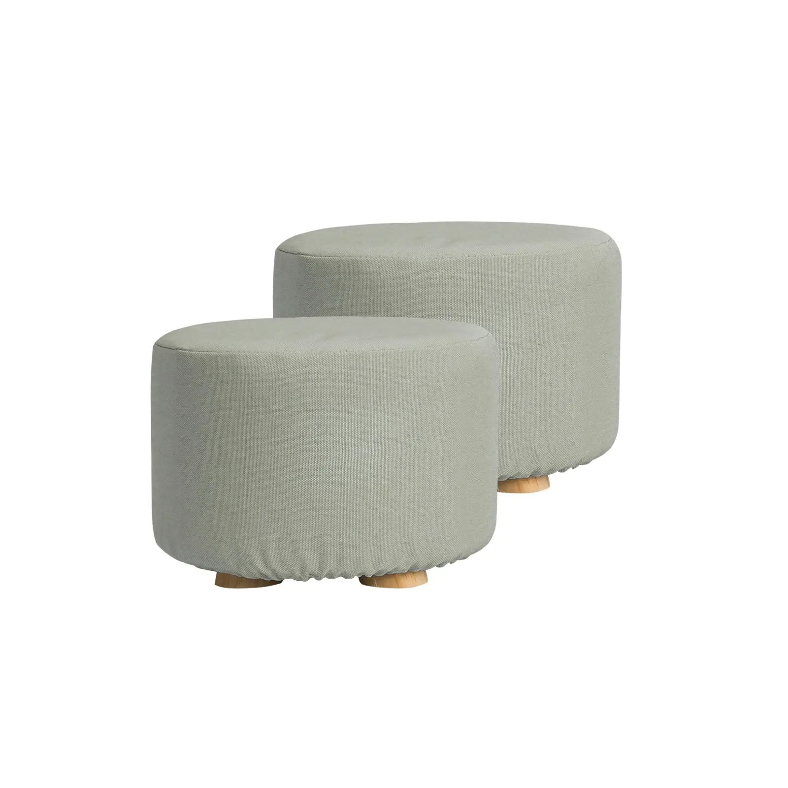 2X Round Foot Stool - GREY