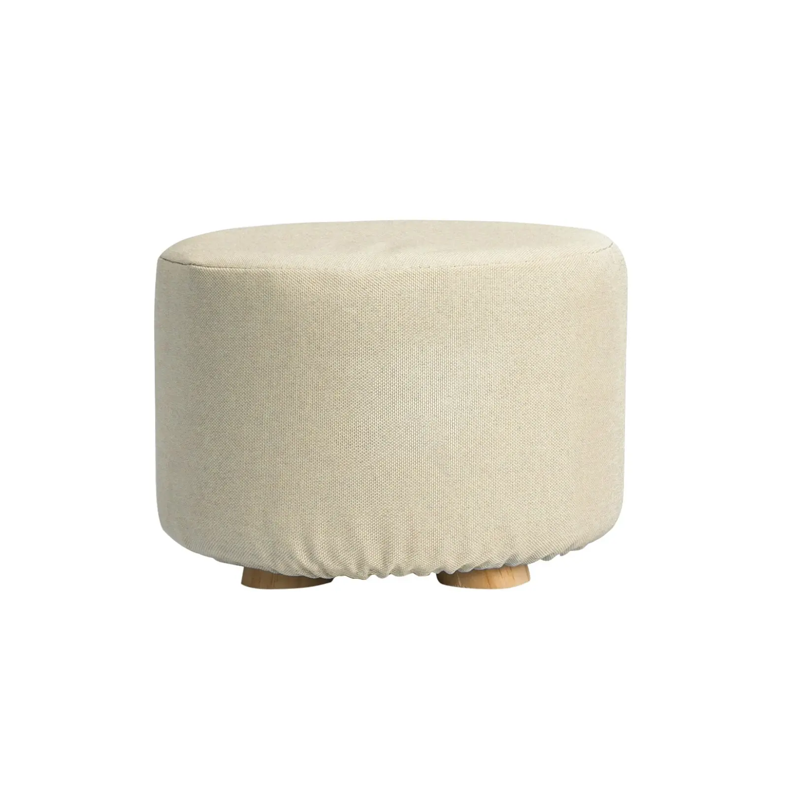 Round Foot Stool - BEIGE