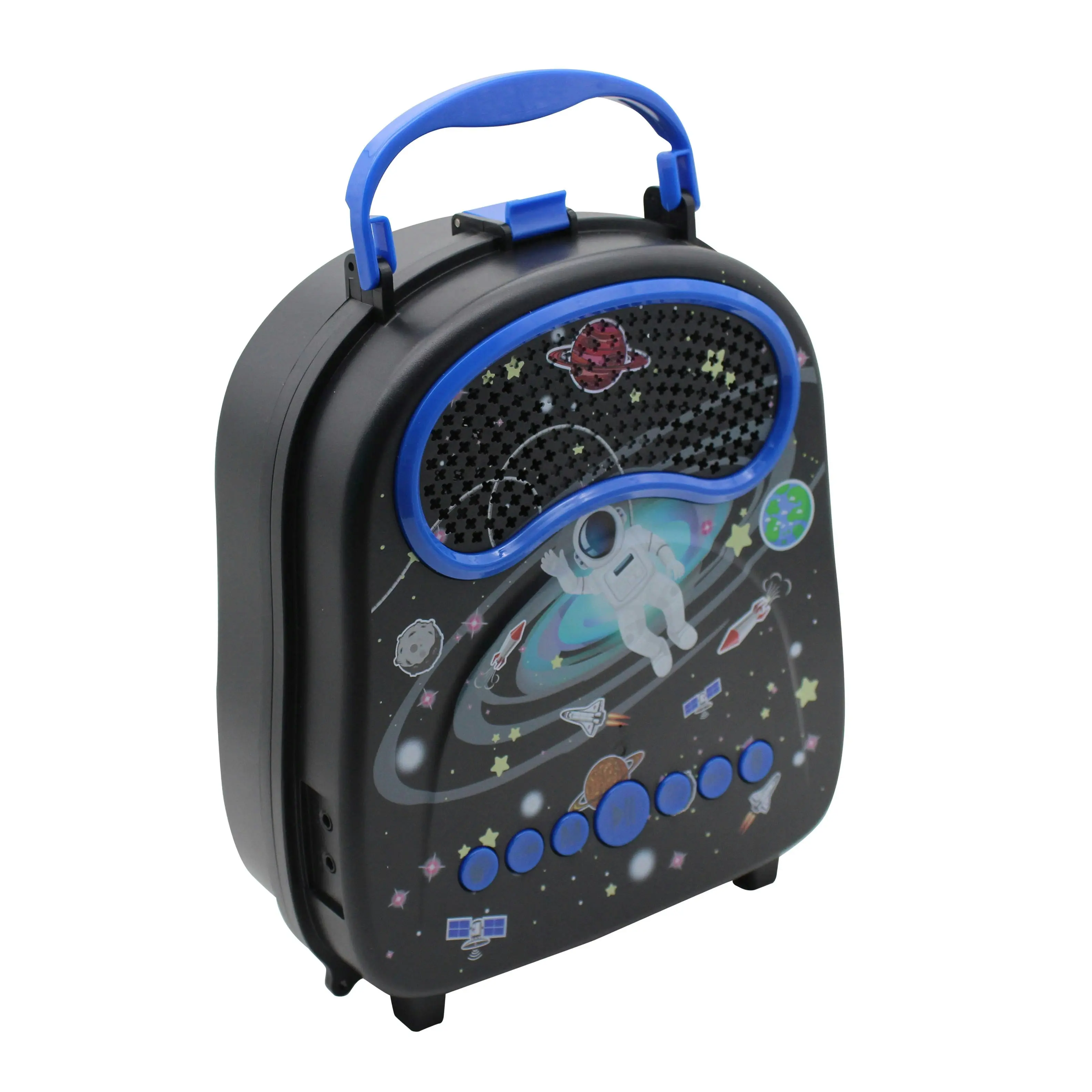 Laser Kids Portable Karaoke Machine Astronaut Black - Bluetooth Wireless USB